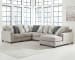 Ardsley - Pewter - Right Arm Facing Corner Chaise with Loveseat 4 Pc Sectional