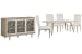 Lenox - Extendable Rectangular Dining Table With 4 Host Chairs And Server - Acadia White