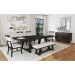Transcend - 6 Piece Standard Height Dining Set (Table, Four Chairs & Bench) - Charcoal