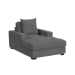 Arizona - Chaise With 1 Pillow 20", 2 Cupholders And 2 USB - Steno Charcoal
