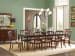 Charleston - Rectangle Leg Dining Table With 2-22" leaves - Dark Brown