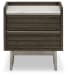 Arkenton - Grayish Brown / White - Two Drawer Night Stand