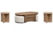 Hayden - Lift Top Storage Cocktail Table, 2 Upholstered Stools With 2 End Tables - Golden Oat