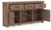 Garistyn - XL TV Stand With Fireplace Option - Brown