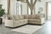 Lucina - Beige - Left Arm Facing Loveseat 3 Pc Sectional