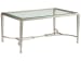 Metal Designs - Sangiovese Small Rectangular Cocktail Table - Pearl Silver