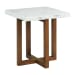 Morris - Marble Square End Table - White