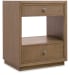 Sonnet - Two-Drawer Nightstand - Dark Gray