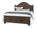 Bungalow King Arch Storage Bed Finish Shown - Folkstone(Driftwood)
