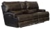 Wembley - Italian Leather Match Power Lay Flat Reclining Console Loveseat With Power Adjustable Headrest & Lumbar - Chocolate