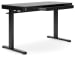 Lynxtyn - Black - Adjustable Height Desk With Drawer
