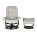 Jacque - Swivel Pedestal Recliner And Ottoman - Ivory