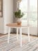 Gesthaven - Round Dining Room Drop Leaf Table - Natural / White