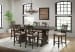 Stone - Counter Height 9 Piece Dining Set, Table & Eight Swirl Back Chairs - Smokey Walnut