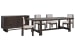 Tauren - Trestle Dining Table With 4 Upholstered Side Chairs And Buffet - Coffee Bean / Beige