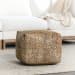 Canada - Leopard Hide Pouf - Camel / Black