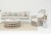 Dana - Coffee Table With Honed Carrara Marble Top - Natural