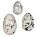 Nest Trio - Indoor-Outdoor Stone Eggs (Set of 3) - Black / White