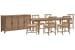 Lindon - Extendable Rectangular Dining Table With 6 Paper Cord Side Chairs And Buffet - Belgian Wheat