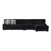 Nightfall - 3 Piece Sectional Set With RHF Chaise 1 Pillow - Grand Cord Black