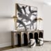 Slash - Hand Painted Canvas - Black / Gold / White