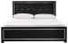 Kaydell - Black - King Upholstered Panel Bed, Roll Slats