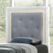 Reflections - Twin Upholstered Panel Headboard With Lights - White