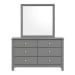 Sami - Youth Dresser And Mirror Set - Gray
