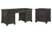 Sutton Place - Executive Desk With Lateral File - Weathered Charcoal