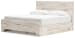 Lawroy - Light Natural - King Panel Bed With 2 Under Bed Storage Units