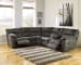 Tambo - Pewter - Right Arm Facing Loveseat with Console 2 Pc Sectional