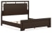 Covetown - King Panel Bed - Dark Brown