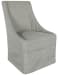 Warwick - Upholstered Rolling Dining Chair - Gray