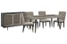 Ryker - Rectangular Dining Table With 4 Host Chairs And Server - Nocturn Black And Coventry Gray