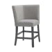 Seneca - Counter Corner Bench With Upholstered Back And Grey Fabric - Gray
