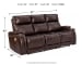 Team Time - Chocolate - 6 Pc. - Power Reclining Sofa with Adjustable Headrest, Power Reclining Loveseat, Power Recliner, Tariland Lift Top Cocktail Table, End Table, Chair Side End Table