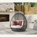 Playa - Twin Egg Chair With 3 Pillows - Dark Gray / Beige