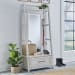 Modern Farmhouse - 2 Piece Hall Tree Set - White