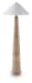 Gasparleigh - Brown / Gold Finish - Poly Floor Lamp