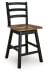 Wildenauer - Swivel Stool (Set of 2) - Brown / Black