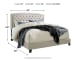 Jerary - Gray - Queen Upholstered Bed - Arched Tufted Headboard