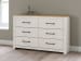 Linnocreek - White / Warm Brown - Six Drawer Dresser