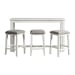 Stone - Occasional Bar Table Single Pack (Table And Three Stools) - White