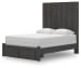 Fraluna - Queen Panel Storage Bed - Charcoal