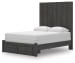 Fraluna - Charcoal - Queen Panel Storage Bed