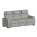Blitz - Motion Sofa With DDT, Reading Light, Wireless Charger And LED - Simba Taupe And Black Welt