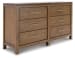 Cabalynn - Light Brown - 7 Pc. - Dresser, Mirror, Chest, Queen Panel Bed With Storage
