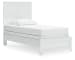 Bostwick Shoals - White - Twin Panel Bed With Framed Footboard