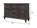 Calistoga - 9 Drawer Dresser - Weathered Charcoal