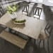 Lindsey Farm - 6 Piece Trestle Table Set - Dark Gray